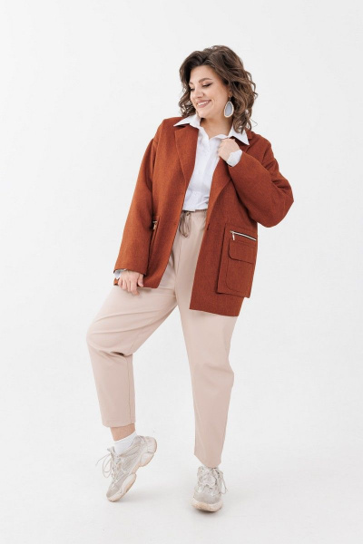 Жакет Anelli 942 кэмэл - фото 4