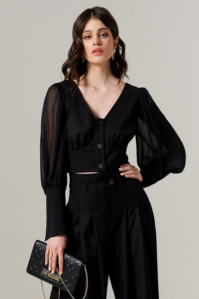 Блуза Панда 150440w черный - фото 2