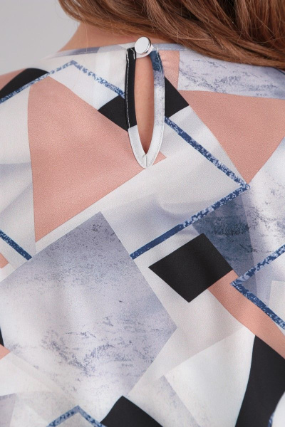 Блуза летняя с разрезом и резинкой по низу Modema м.703/3 - фото 6