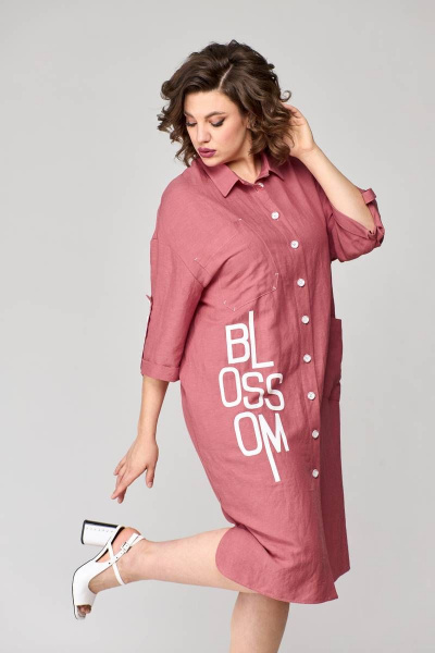 Платье Runella 1562 коралл - фото 4