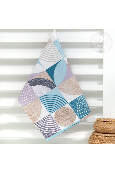 Кухонное мультиколор полотенце из рогожки 50х70 см АРТПОСТЕЛЬ ПКР50.70 марципан - фото 1