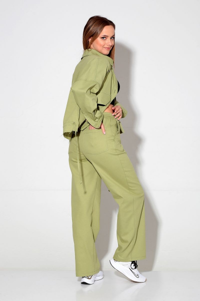 Брюки, жакет Liona Style 865 фисташка - фото 4