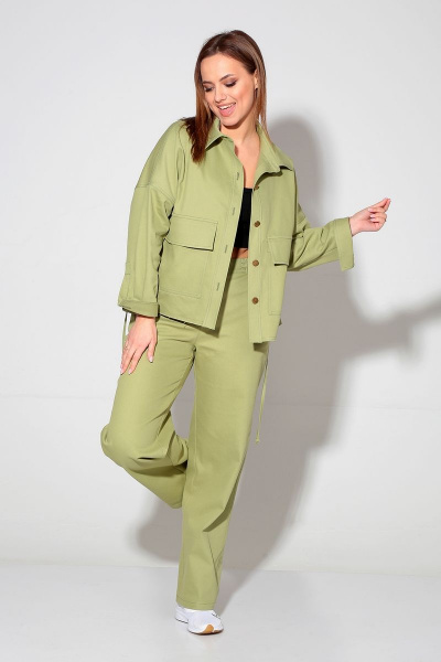 Брюки, жакет Liona Style 865 фисташка - фото 1