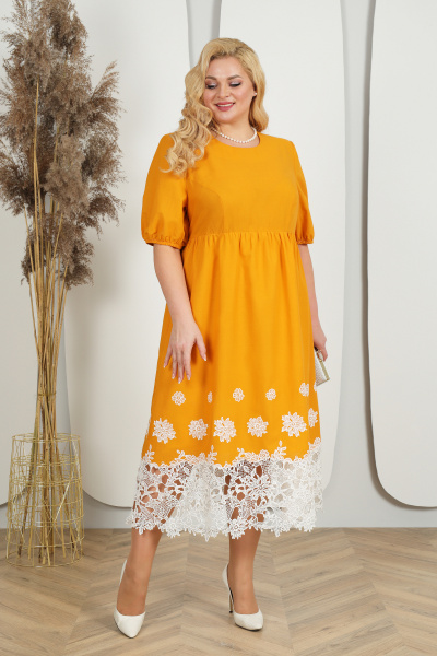 Платье Ninele 7422 желтый - фото 5
