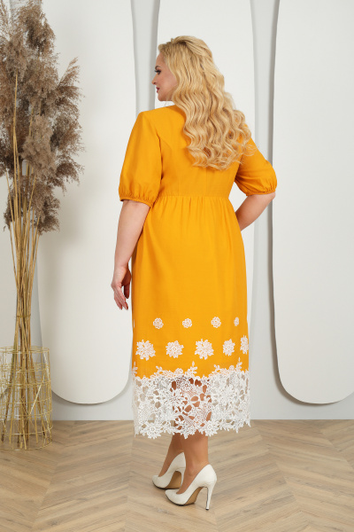 Платье Ninele 7422 желтый - фото 7