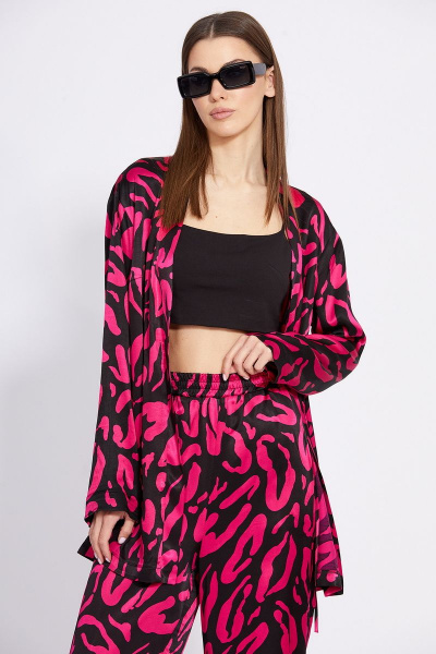 Блуза, брюки EOLA 2346.1 малина-черный - фото 8