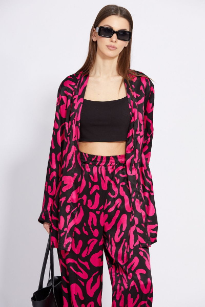 Блуза, брюки EOLA 2346.1 малина-черный - фото 7