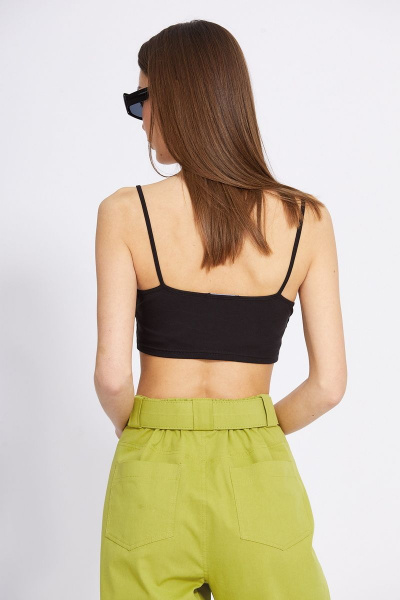 Брюки-карго прямые из тонкого джинса с ремнем EOLA 2391.01 лайм - фото 8