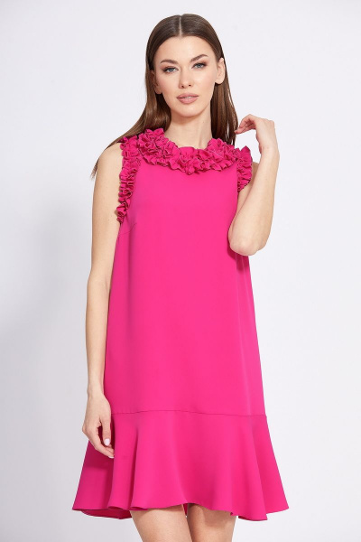 А-образное платье с рюшами и воланом для летних прогулок EOLA 2422 малина - фото 6