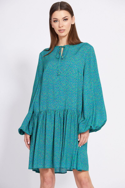 Платье EOLA 2424 василек-зеленый-беж - фото 6