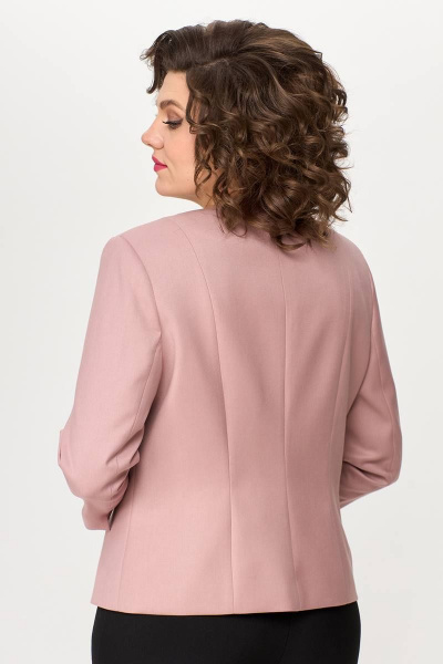 Жакет розовый базовый полуприлегающий с пуговицами для гардероба Zlata 4425 розовый - фото 6