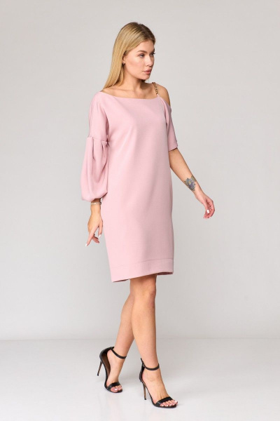 Платье Talia fashion 394 пудра - фото 12