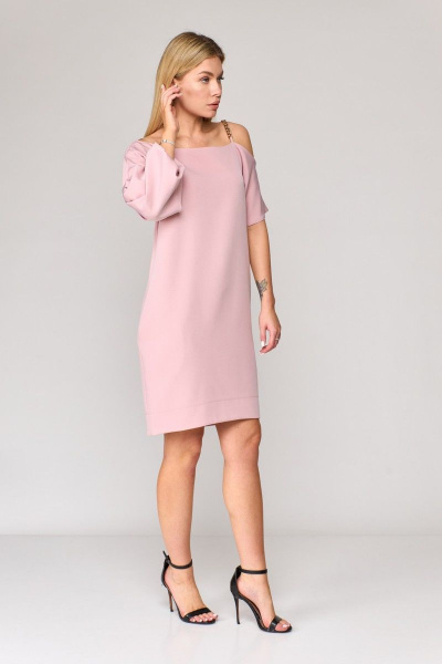 Платье Talia fashion 394 пудра - фото 11