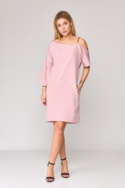 Платье Talia fashion 394 пудра - фото 10