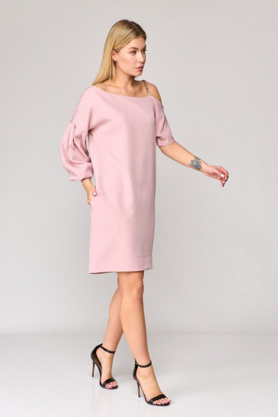 Платье Talia fashion 394 пудра - фото 8