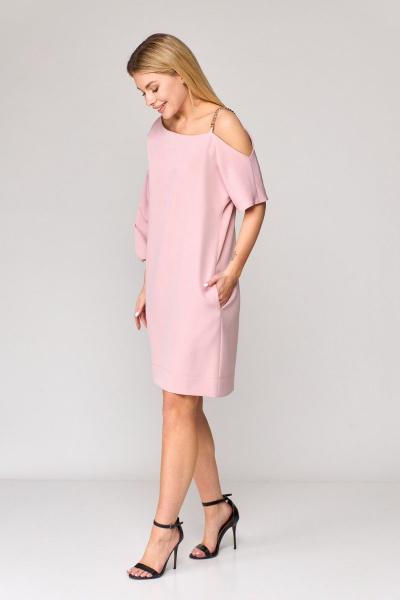 Платье Talia fashion 394 пудра - фото 6
