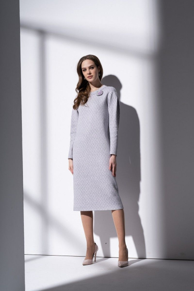 Платье Barbara Geratti С2807BG серый/лаванда - фото 2