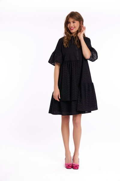 Платье KaVaRi 1039 черный - фото 2