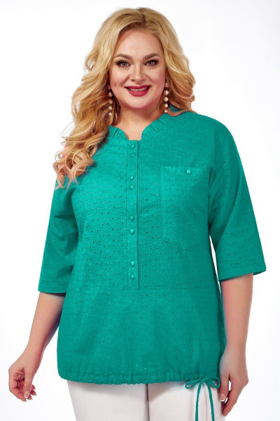 Блуза Элль-стиль 2203/1 бирюзовый - фото 1