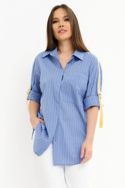 Блуза Магия моды 2259 голубой_полоска - фото 5
