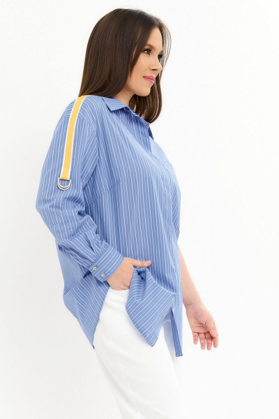 Блуза Магия моды 2259 голубой_полоска - фото 3