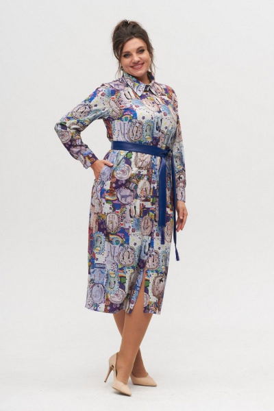 Платье Anelli 1320 фиолетовый - фото 4