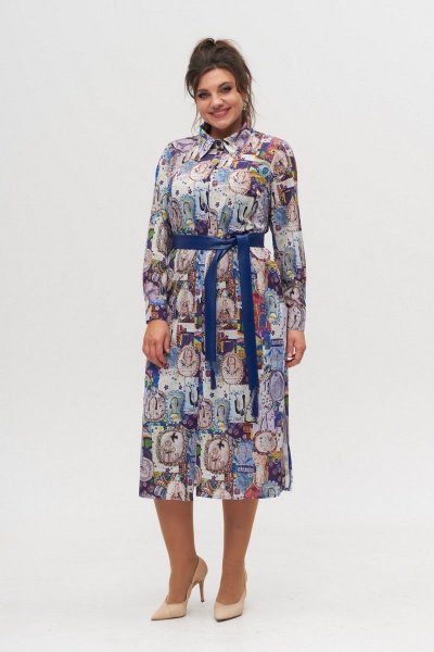 Платье Anelli 1320 фиолетовый - фото 1