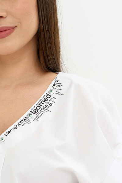 Блуза, брюки Магия моды 2233 белый-зеленый - фото 4