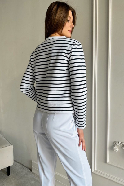 Белые прямые брюки лета из хлопка и текстиля AURA otd 4087 - фото 6