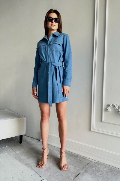 Джинсовое мини платье с короткими рукавами AURA otd 3194 - фото 5