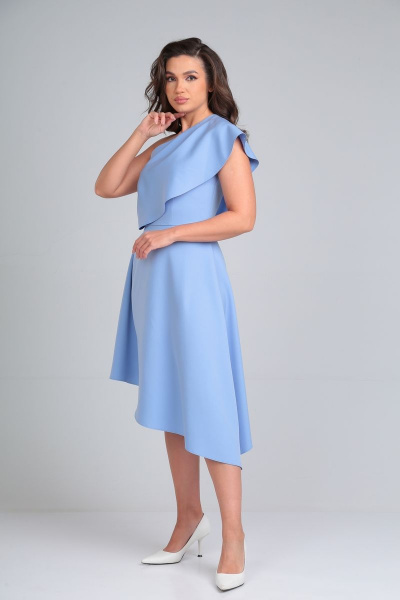 Элегантное вечернее платье с асимметричным лифом на одно плечо AXXA 55197 - фото 5