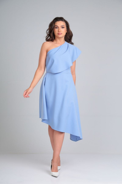 Элегантное вечернее платье с асимметричным лифом на одно плечо AXXA 55197 - фото 4