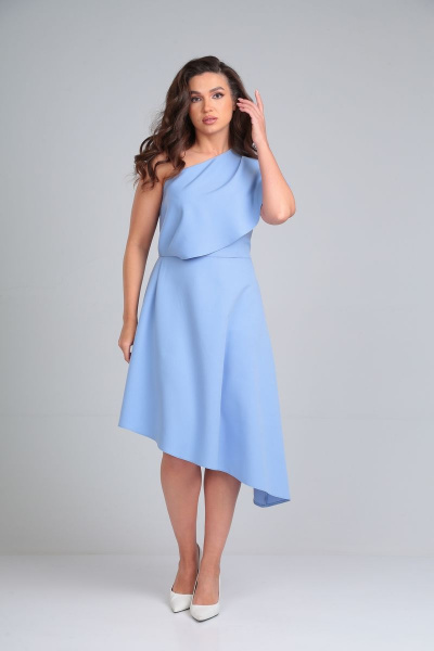 Элегантное вечернее платье с асимметричным лифом на одно плечо AXXA 55197 - фото 3