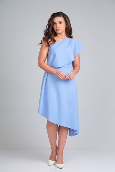 Элегантное вечернее платье с асимметричным лифом на одно плечо AXXA 55197 - фото 1