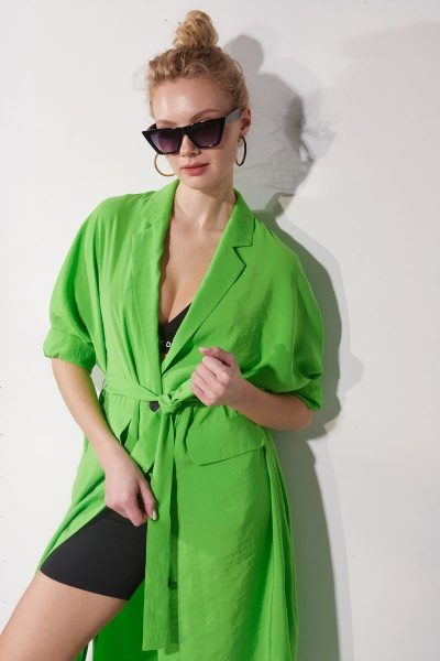 Платье-халат из вискозы oversize с карманами DAVYDOV 6261 - фото 2