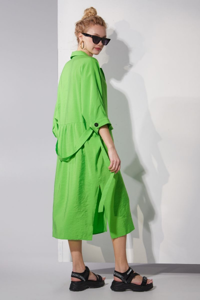 Платье-халат из вискозы oversize с карманами DAVYDOV 6261 - фото 4