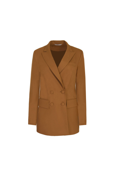 Жакет в деловом стиле из текстиля Elema 1К-12182-1-164 верблюд - фото 1