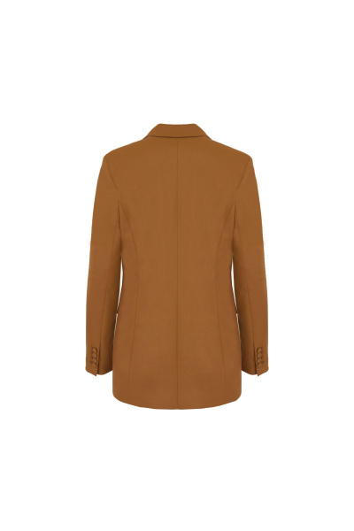 Жакет в деловом стиле из текстиля Elema 1К-12182-1-164 верблюд - фото 3