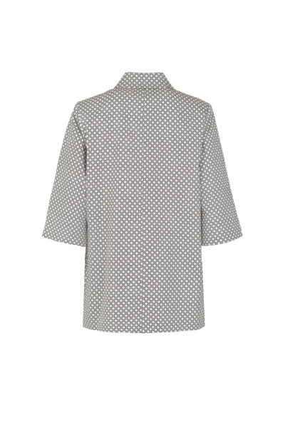 Двубортный жакет из текстиля и хлопка, прямой силуэт Elema 1К-12619-1-164 принт - фото 5