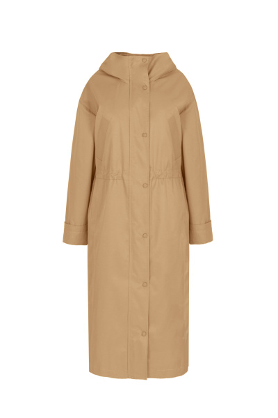 Плащ на каждый день из текстиля и хлопка бежевый Elema 2-12468-1-170 бежевый - фото 1