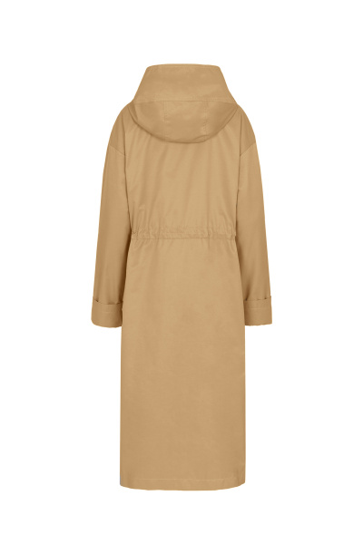 Плащ на каждый день из текстиля и хлопка бежевый Elema 2-12468-1-170 бежевый - фото 3