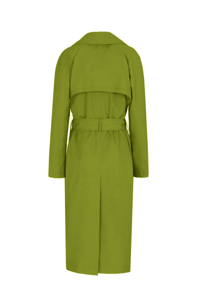 плащ на каждый день зеленый с хлопком и текстилем Elema 2-12546-1-164 хаки - фото 8