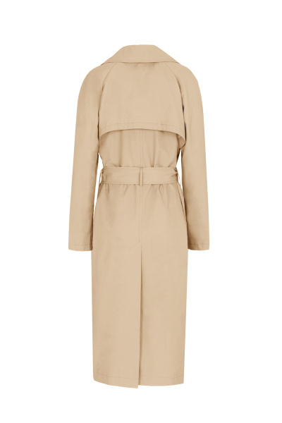 плащ на каждый день бежевый с хлопком и текстилем Elema 2-12546-1-170 бежевый - фото 3