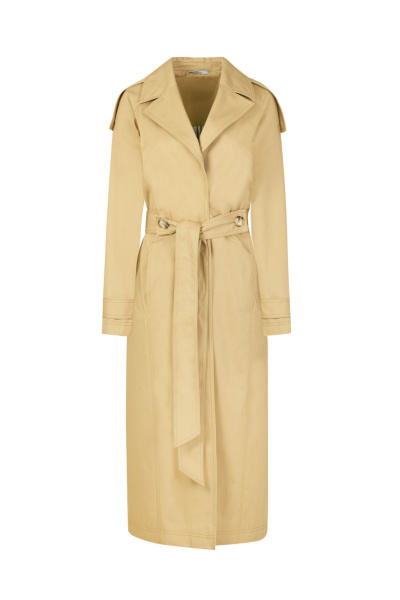 Бежевый плащ из текстиля с хлопком Elema 2-12598-1-170 верблюд - фото 1