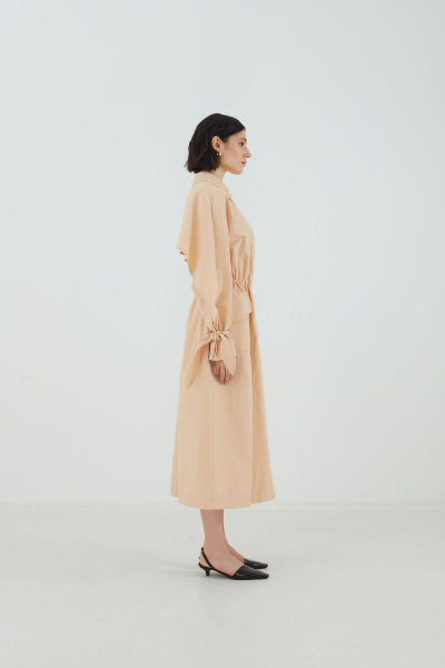 Плащ из плащёвой ткани с погонами и поясом Elema 2-13092-1-170 светло-бежевый - фото 3