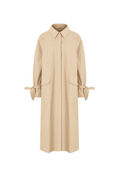 Плащ из плащёвой ткани с погонами и поясом Elema 2-13092-1-170 светло-бежевый - фото 5