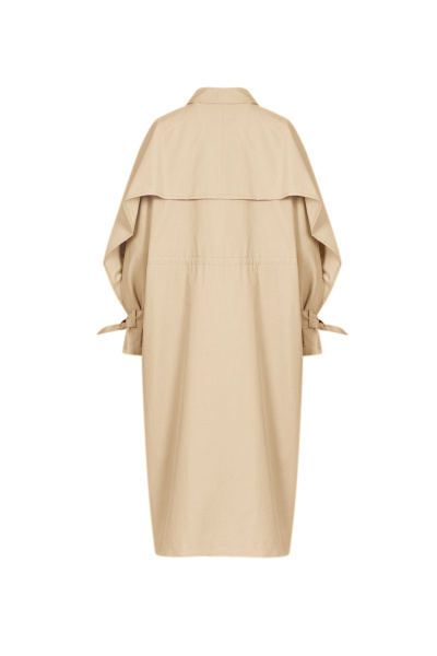 Плащ из плащёвой ткани с погонами и поясом Elema 2-13092-1-170 светло-бежевый - фото 7