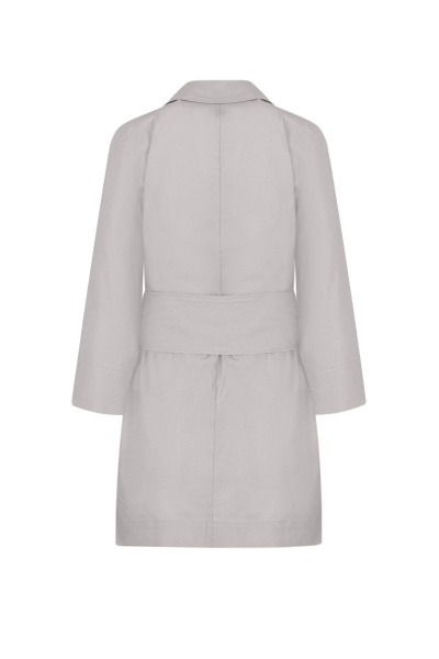 Блуза с запахом, с разрезами, серая, из хлопка Elema 2К-12504-1-164 серый - фото 3