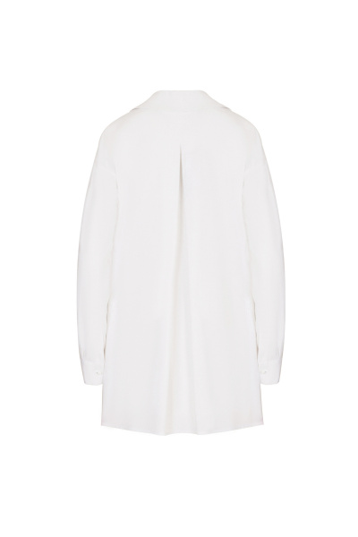 Блуза на каждый день из льна, демисезон белая с запахом Elema 2К-12512-1-170 белый - фото 3