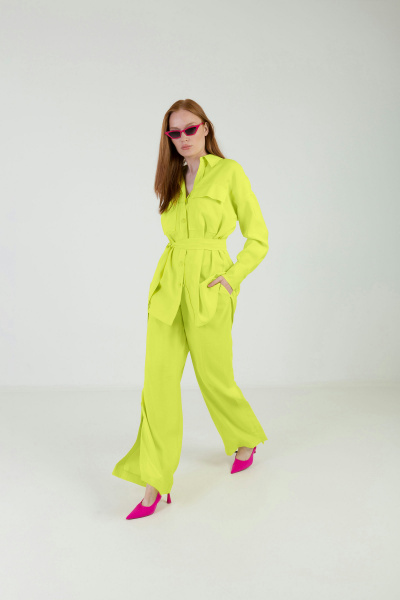 Блуза из текстиля для повседневных образов Elema 2К-12526-1-170 жёлтый - фото 1